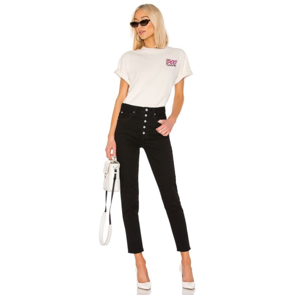We wore what by Joes. Danielle high rise black denim jean